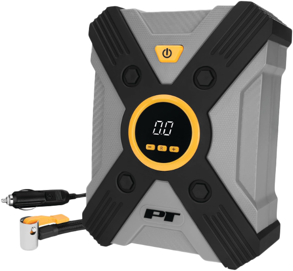 12V DIGITAL TIRE INFLATOR W/ AUTO-STOP AND LED LIGHT