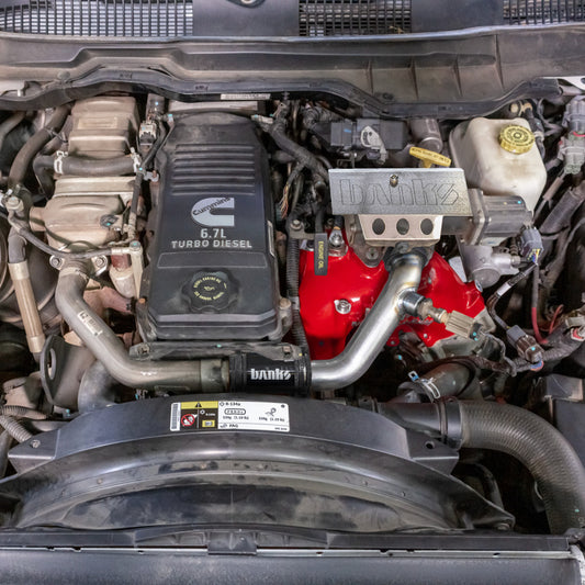 Banks Power 13-18 Dodge RAM 6.7L Monster-Ram Intake System W/Fuel Line-Chassis Cab Red