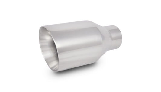 Vibrant 4in Round SS Exhaust Tip (Double Wall Angle Cut Beveled Outlet)