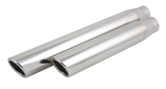 Vibrant 4in Round SS Truck/SUV Exhaust Tip (Single Wall Angle Cut) - 3in inlet 20in long