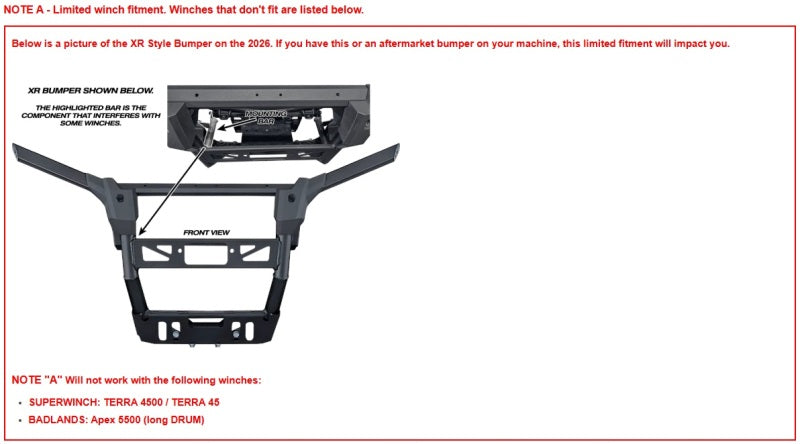 KFI 2026 Kawasaki Ridge/Crew Winch Mount