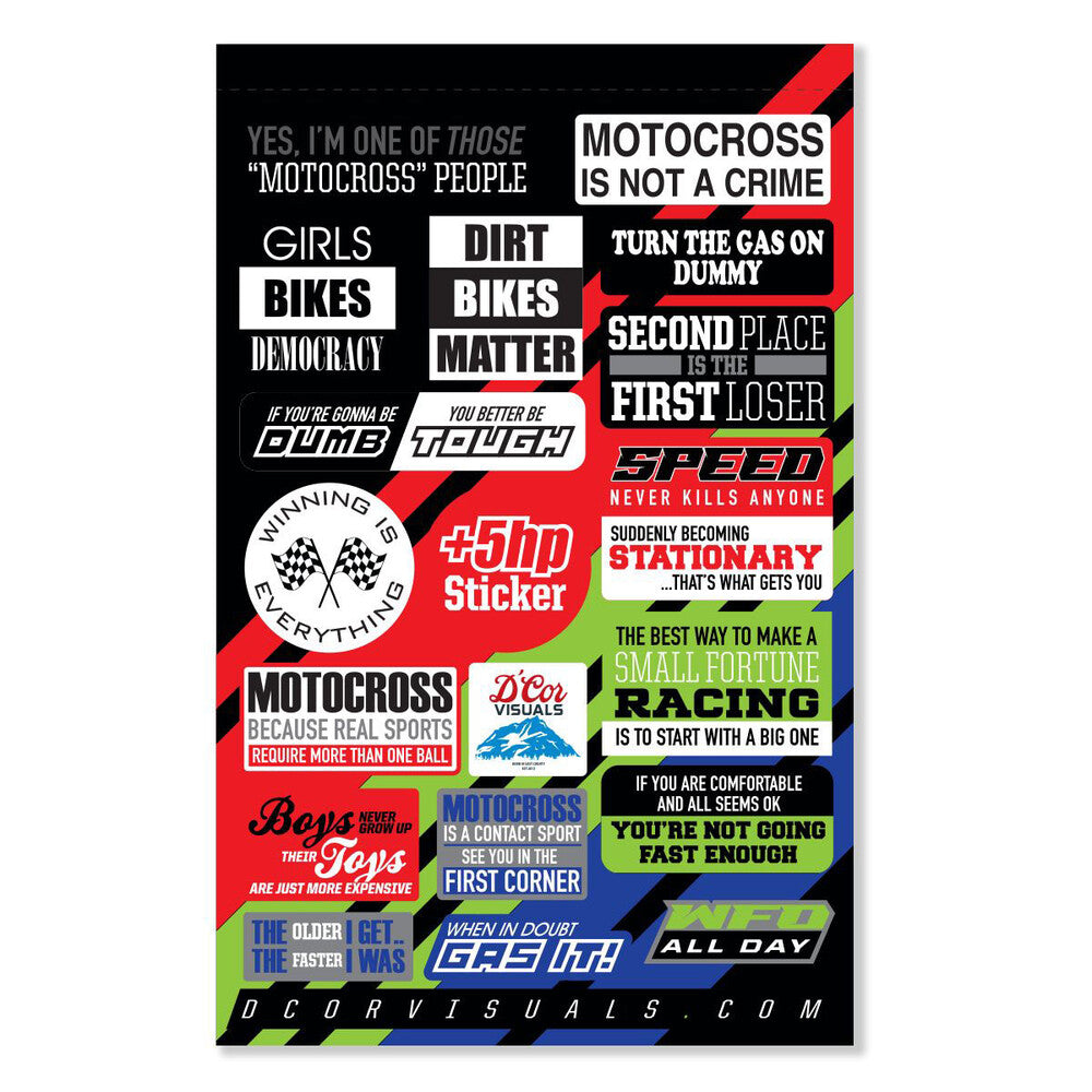 DECAL SHEET MOTO TALK 2 4 MIL