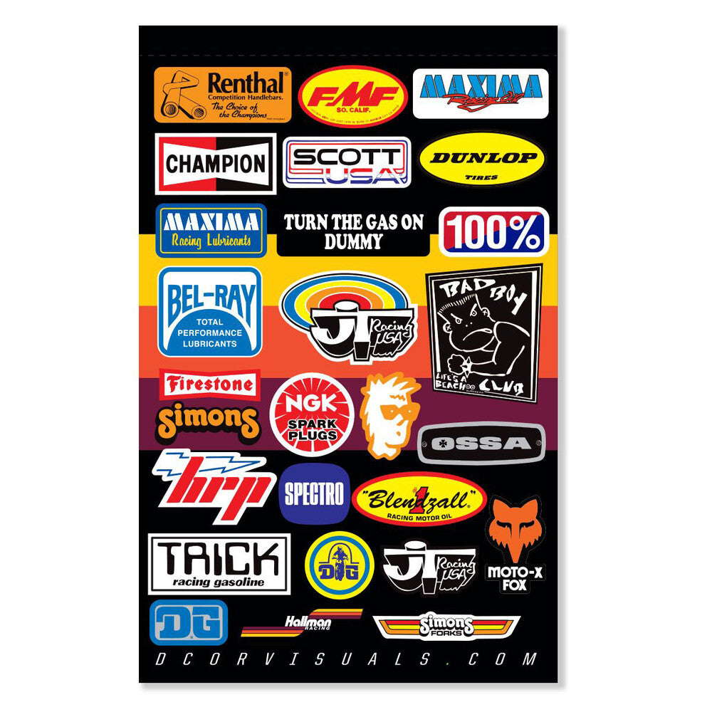 DECAL SHEET THROWBACK MX 12MIL