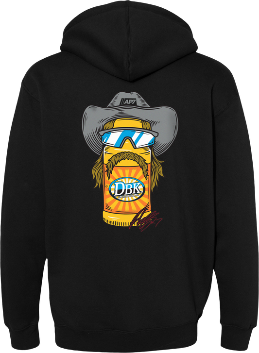 STACHE MULLET MOTO HOODIE BLACK