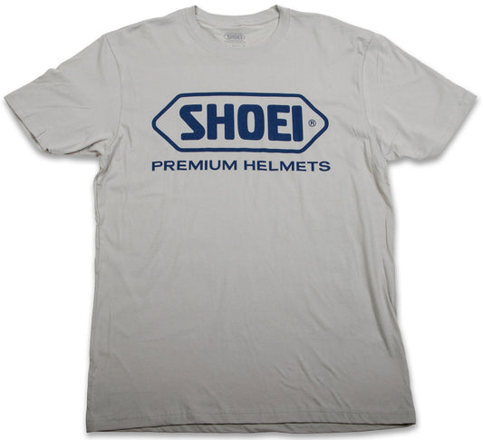 SHOEI CORP LOGO TEE GY/BL SM
