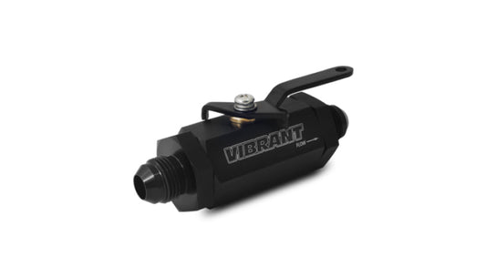 Vibrant -12AN to -12AN Male Shut Off Valve - Black