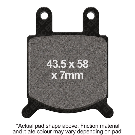 EBC GMA Calipers 2 Piston (small) Caliper Model B (CCI No. 09-996) Front Organic Brake Pads