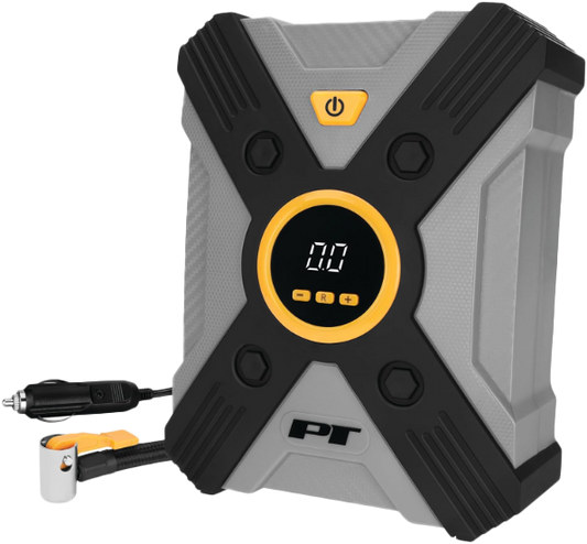 12V DIGITAL TIRE INFLATOR W/ AUTO-STOP AND LED LIGHT