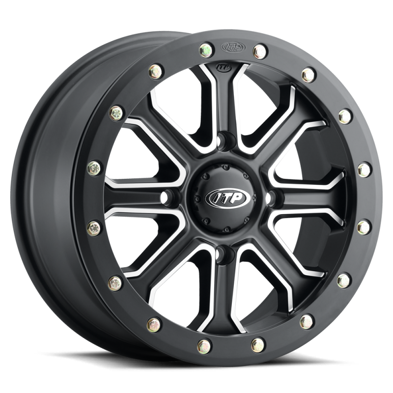 ITP Inertia Beadlock 14x7 / 4x137 BP / 50mm Offset Matte Black w/ Machined Accents Wheel