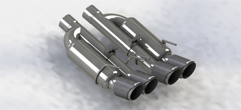 Kooks 09-13 Chevrolet Corvette Z06/ZR1 3in. Valved Axle-Back Exhaust w/ CF Tips