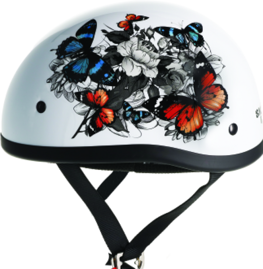 Skid Lids White Rose Original Helmet- Medium