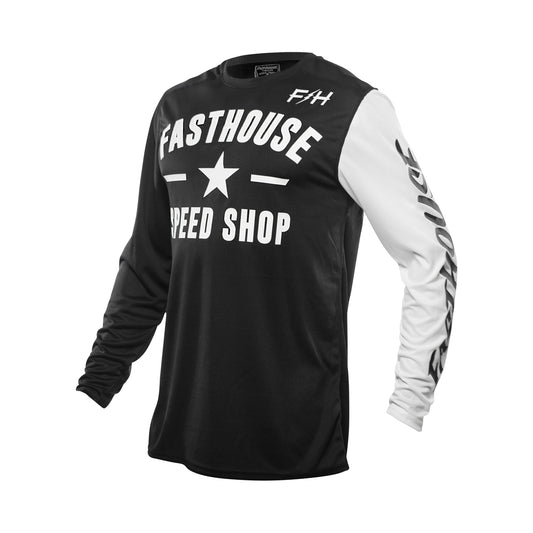 YTH CARBON JERSEY BK/WT SM