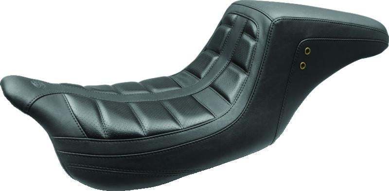 Mustang 08-21 Harley Electra Glide,Rd Glide,Rd King, Str Glide Squareback 1PC Seat - Black