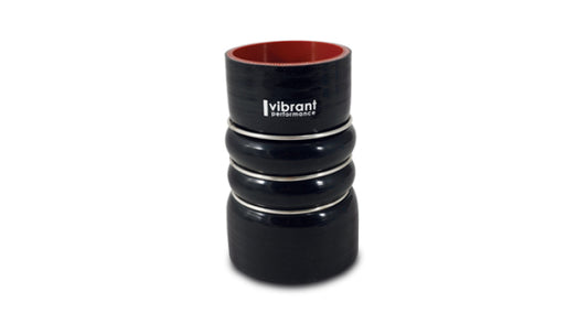 Vibrant 4 Ply Aramid Reinf Silicone Hump Hose conn 3in ID x 6in long 3 reinforcement ring MATTE BLK
