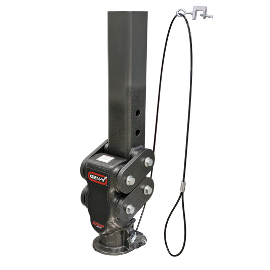 Gen-Y Spartan Torsion-Flex 2.5in Offset 4in SQ Tube Gooseneck 2-5/16in Coupler Standard Height