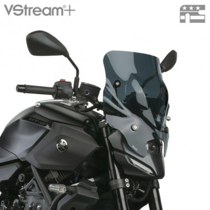 National Cycle 25+ Yamaha MT-07 Vstream+ Quantum HC Poly Low Windshield - Dark Tint
