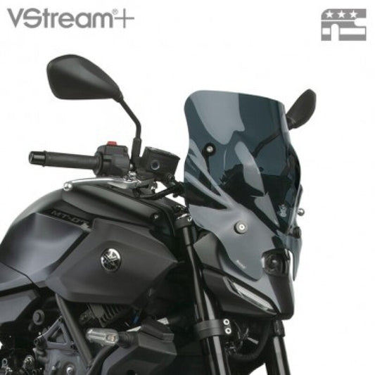 National Cycle 25+ Yamaha MT-07 Vstream+ Quantum HC Poly Low Windshield - Dark Tint
