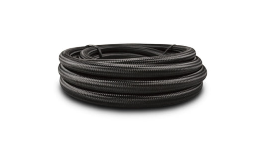 Vibrant -10 AN Black Nylon Braided Flex Hose w/ PTFE liner (5FT long)