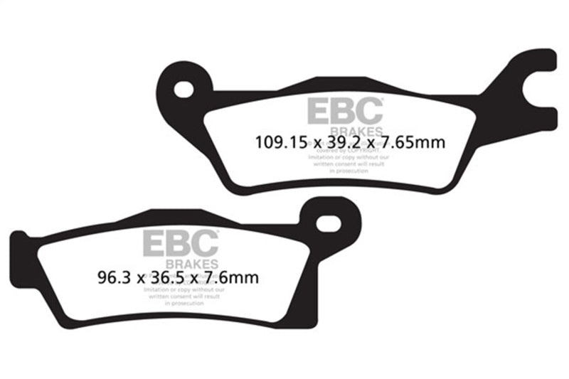 EBC 18-23 Can Am Outlander 450 (w/Single Rear Rotor) Front Left R Series Sintered Brake Pads