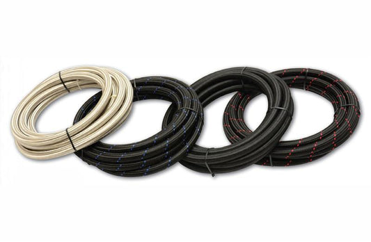 Vibrant -4 AN Black Nylon Braided Flex Hose (20 foot roll)