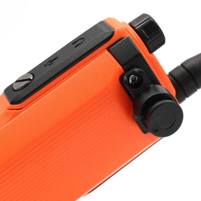 Rugged Radios Waterproof GMRS Handheld Radio with NOAA Alerts - FM Radio - Safety Orange