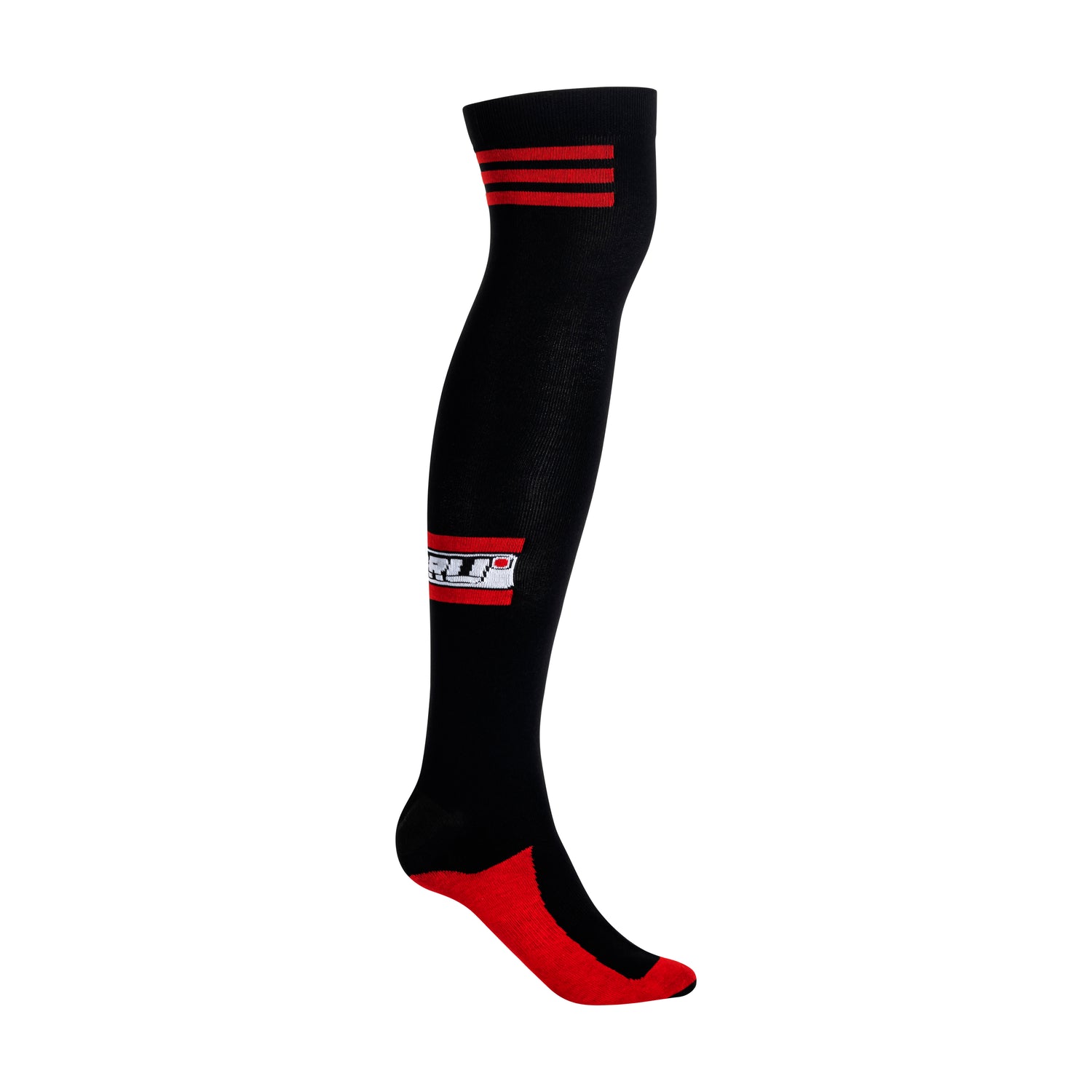 RIDING SOCKS LONG BLK/RED