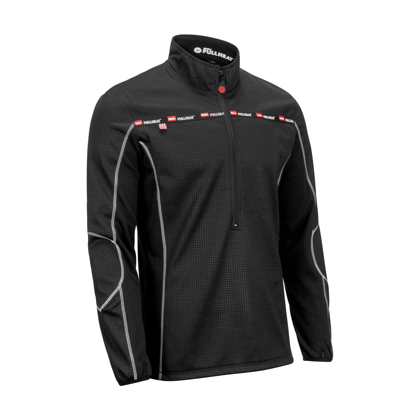 FULL HEAT HALF ZIP TOP BK XL