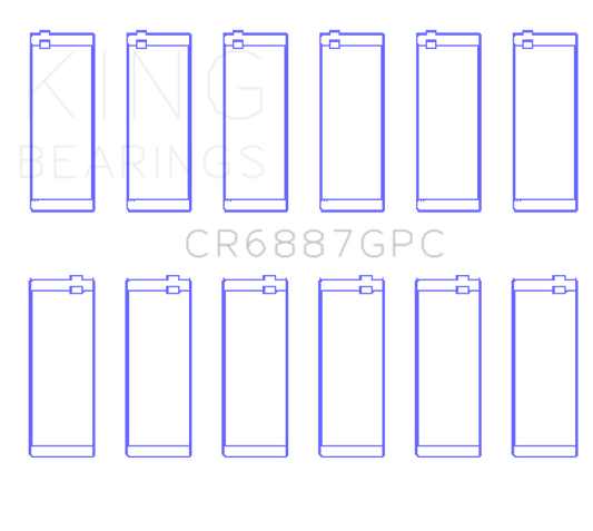 King Engine Bearings Toyota Supra B58 Connecting Rod Bearing Set - Size +0.26mm
