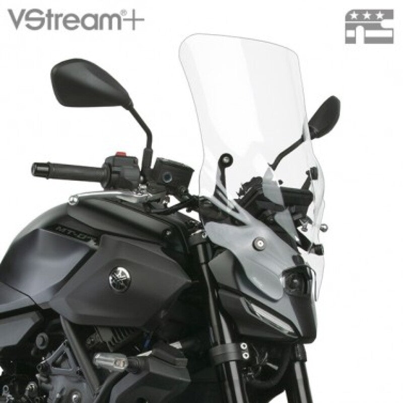 National Cycle 25+ Yamaha MT-07 Vstream+ Quantum HC Poly Tall Windshield - Clear