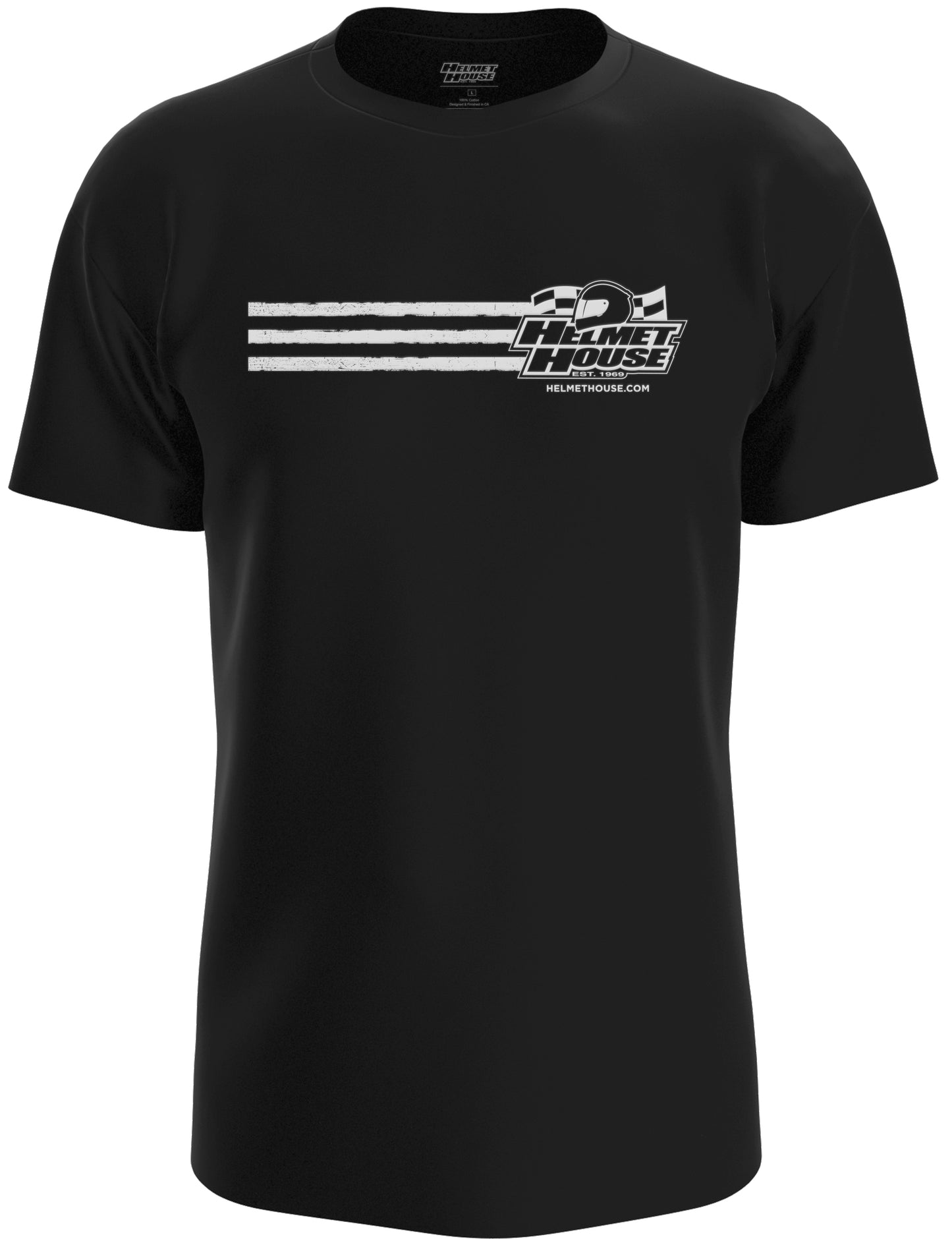 HH 3 STRIPES TEE BLK WH MED