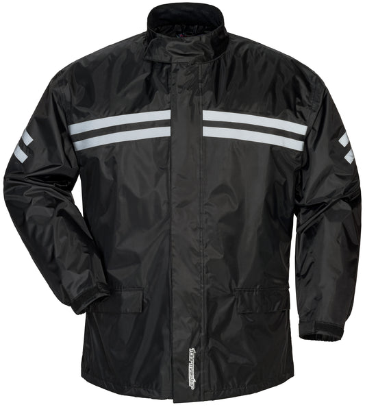 SHIELD 2PC.RAINSUIT BLK LRG