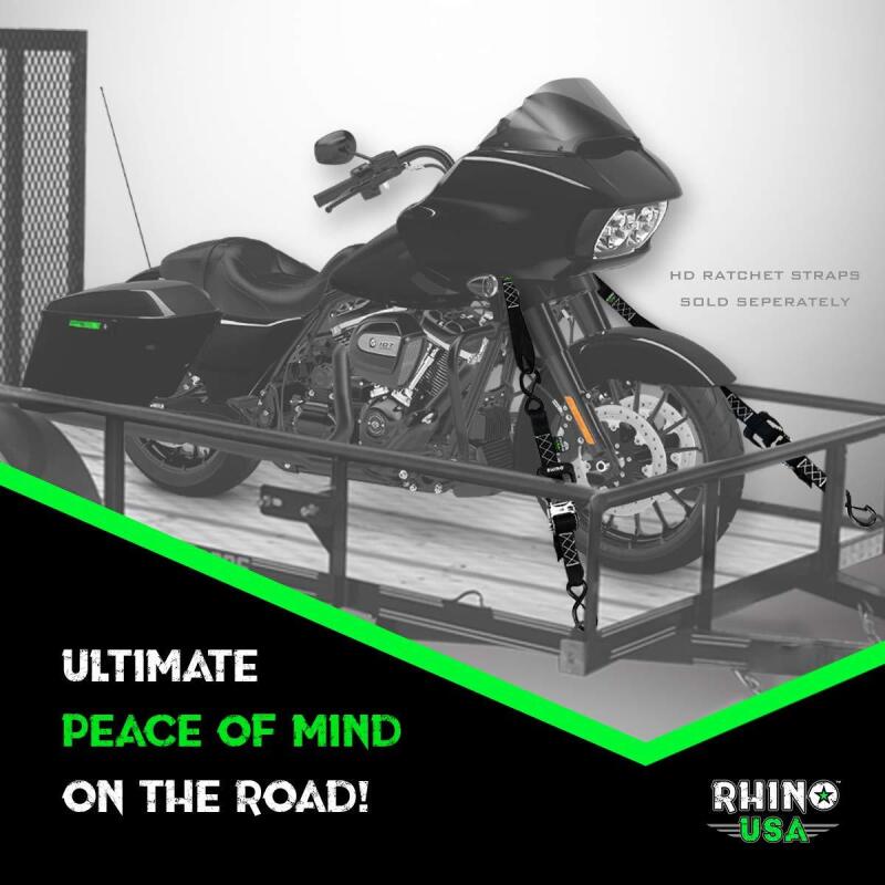Rhino USA Soft Loops Motorcycle Tie-Down Set 4-Pack Black