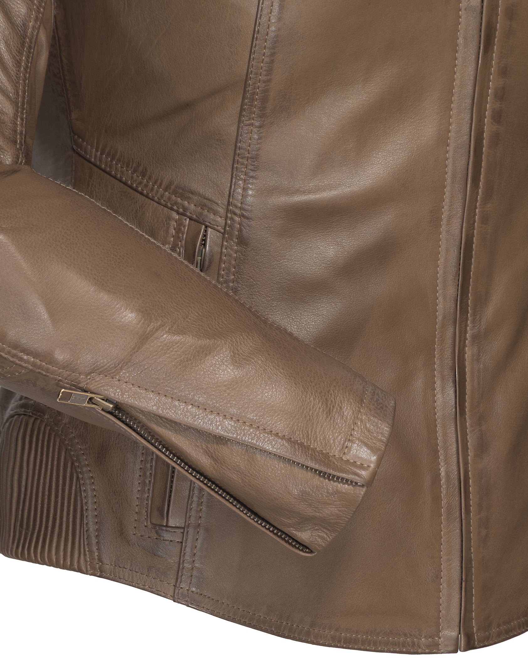 BELLA JKT VINTAGE BROWN LRG