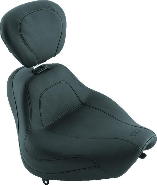 Mustang 18-21 Harley Fat Bob Wide Tripper Solo Seat Diamond Stitch - Brown