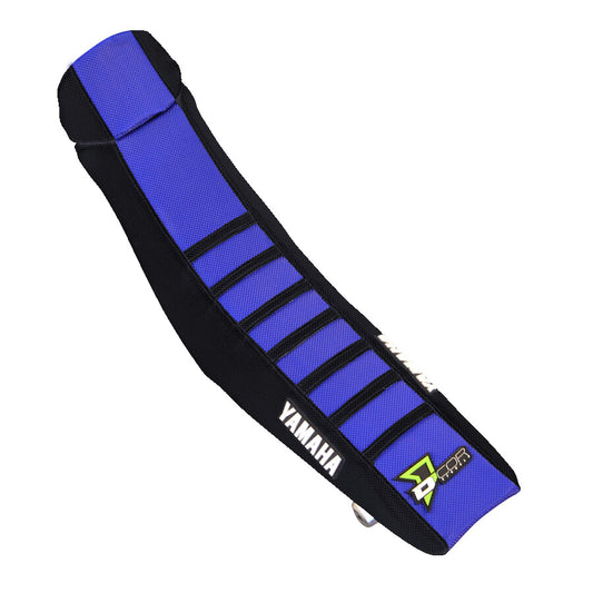 SEAT COVER BLACK/BLUE WITH BLACK RIBS YAM