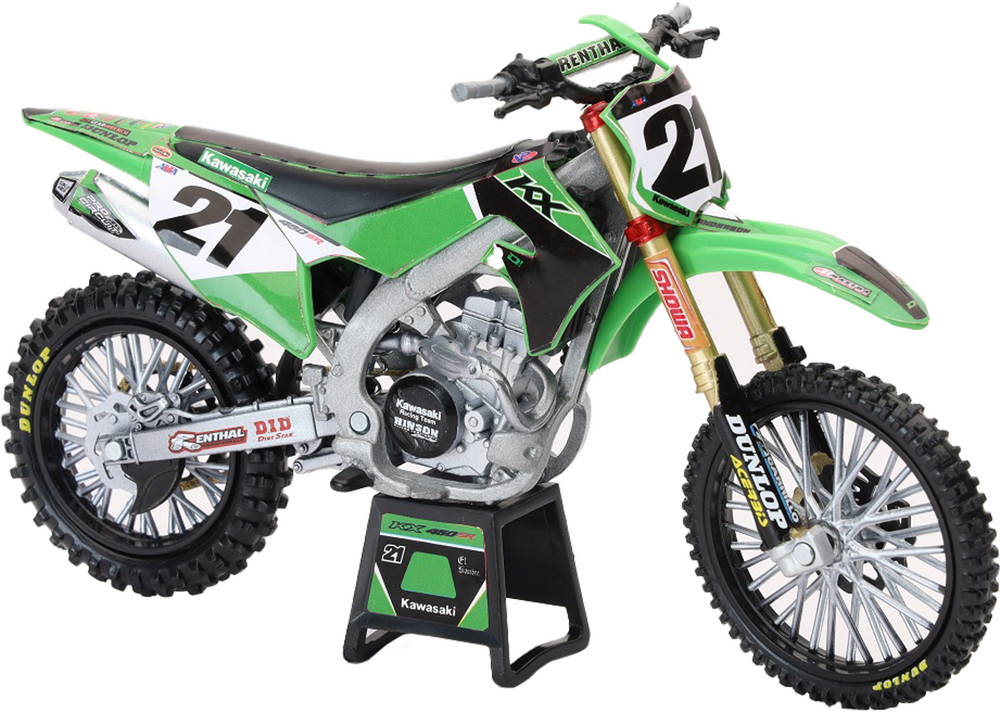 1:12 SCALE KAWASAKI FACTORY TEAM KX450F JASON ANDERSON #21