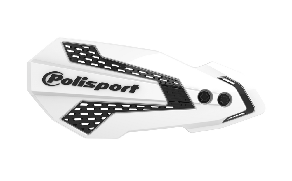 MX FLOW HANDGUARDS WHITE/BLACK (KAW/SUZ/YAM)