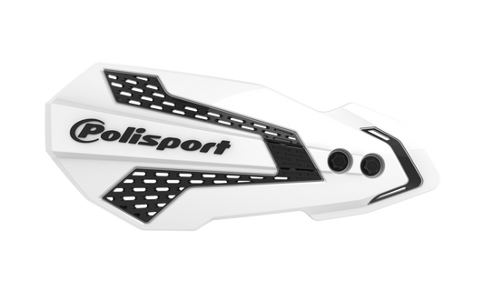 MX FLOW HANDGUARDS WHITE/BLACK (KAW/SUZ/YAM)