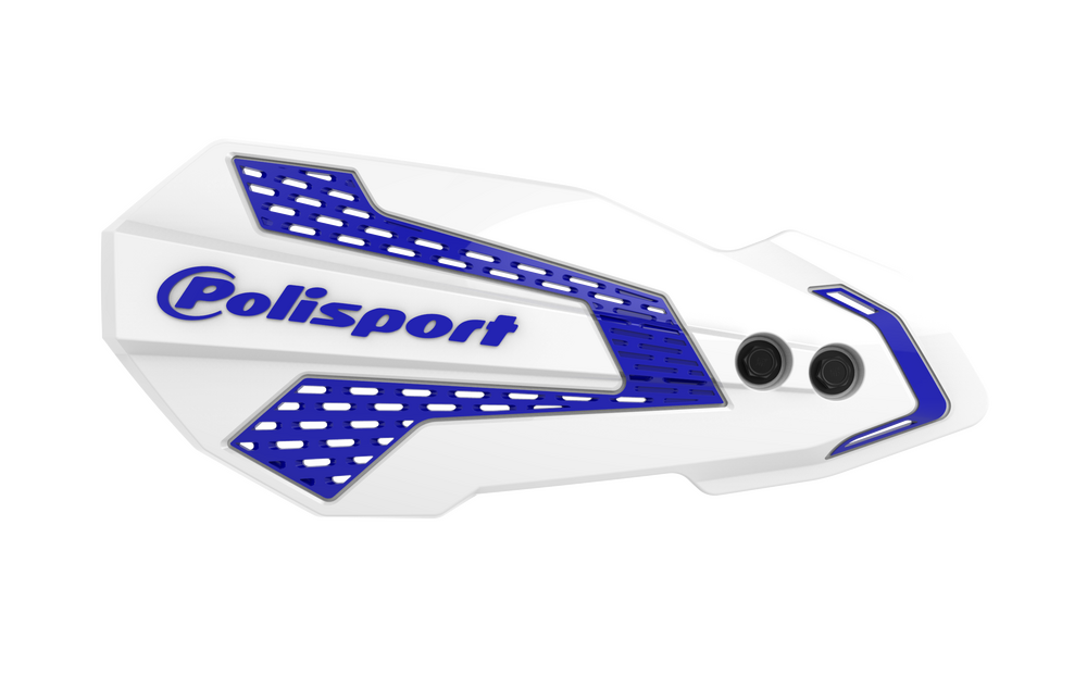 MX FLOW HANDGUARDS WHITE/BLUE (YAMAHA)