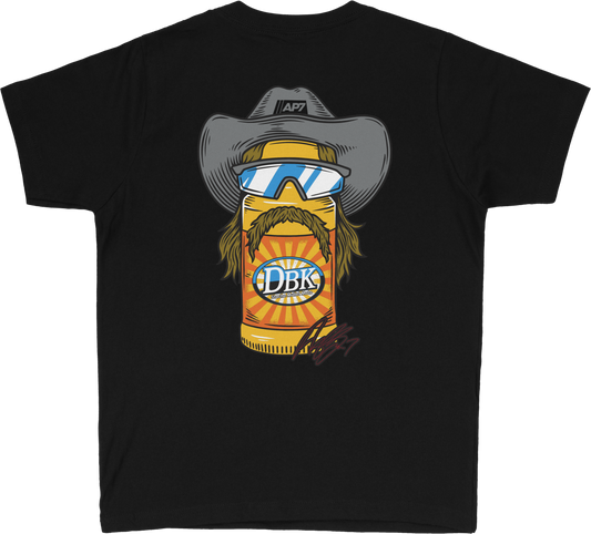 STACHE MULLET MOTO TEE BLACK