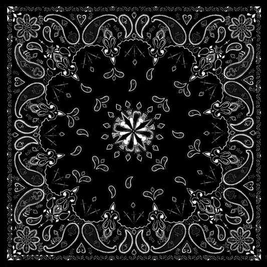 BANDANNA BLACK PAISLEY