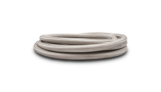 Vibrant SS Braided Flex Hose with PTFE Liner -8 AN 0.42in ID (20 foot roll)