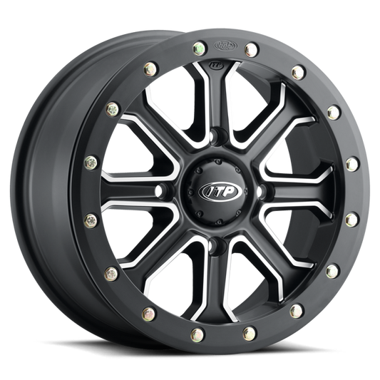 ITP Inertia Beadlock 14x7 / 4x137 BP / 40mm Offset Matte Black w/ Machined Accents Wheel