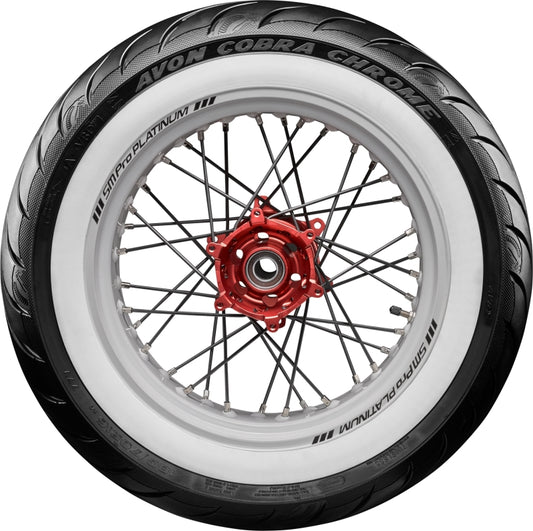 Avon Cobra Chrome AV92 White Sidewall Rear Tire - 150/80R16 71V 1DK