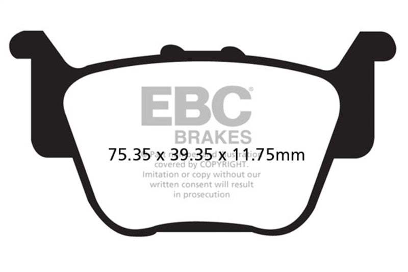 EBC 09-12 Honda TRX 420 FPA Fourtrax Rancher AT Power Steering Rear Left SV Brake Pads