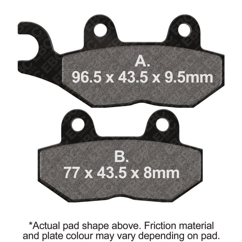 EBC 02-06 Triumph Hinckley Bonneville America 790cc Rear Left FA-SFA-TT-X Brake Pads