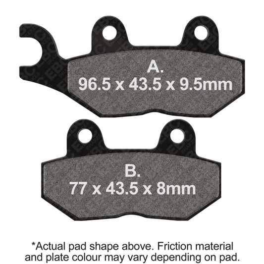 EBC 02-06 Triumph Hinckley Bonneville America 790cc Rear Left FA-SFA-TT-X Brake Pads