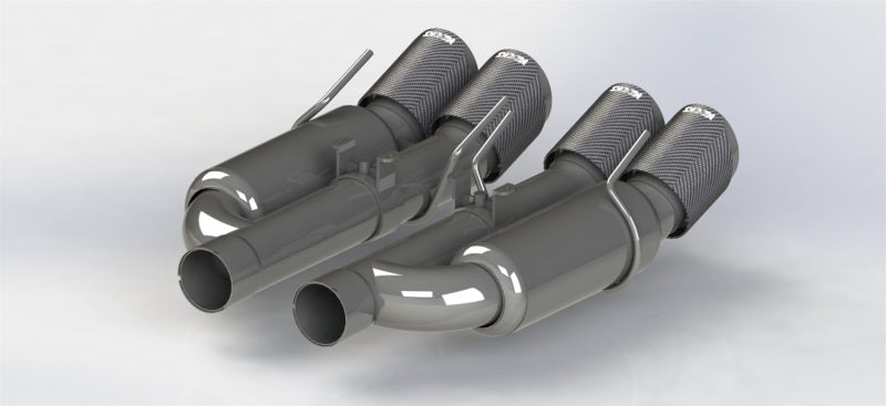 Kooks 09-13 Chevrolet Corvette Z06/ZR1 3in. Valved Axle-Back Exhaust w/ CF Tips