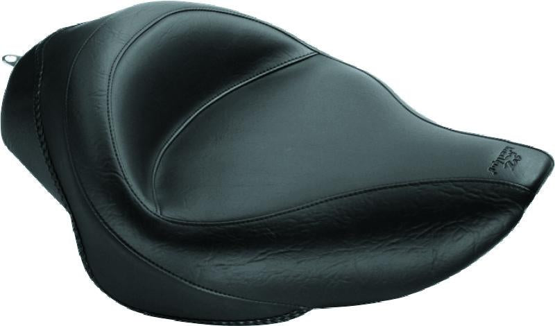 Mustang 04-21 Harley Sportster 3.3 GAL Wide Touring Solo Seat - Black