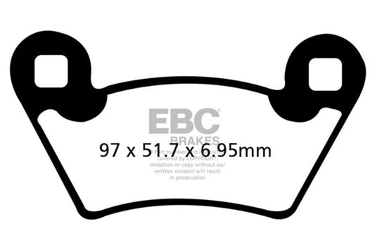 EBC 17-20 Polaris 570 Ace R08 All models Front Left/Right R Series Sintered Brake Pads